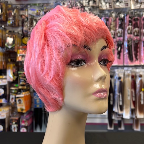 Glueless Pink Pixie Wig 6” - Picture 1 of 4